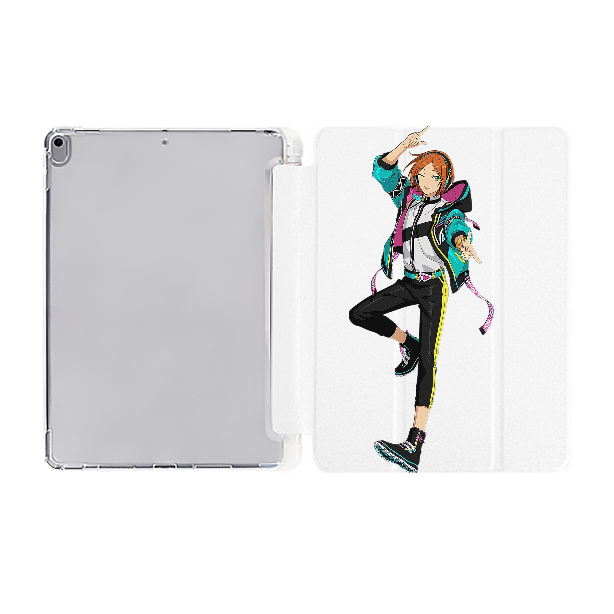 （画像用） あんさんぶるスターズ! Ensemble Stars IPad ケース ペン収納付き 三つ折りスタンド PUレザー×シリコン 対応機種9.5/10.5/10.9インチ